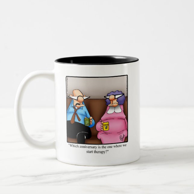 Caneca De Café Em Dois Tons Engraçado Aniversário Humor Mug (Esquerda)