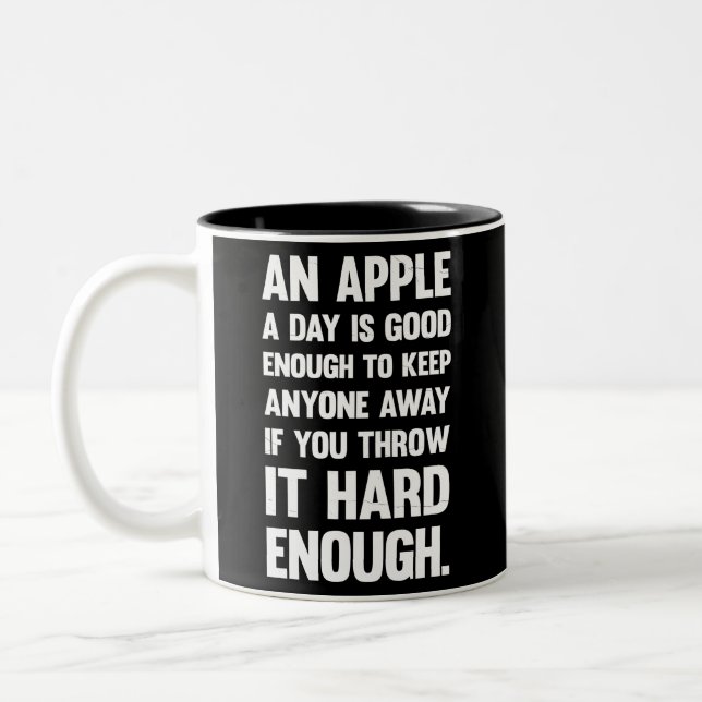 Caneca De Café Em Dois Tons Engraçado Apple. | piada sarcástica | ph sarcástic (Esquerda)