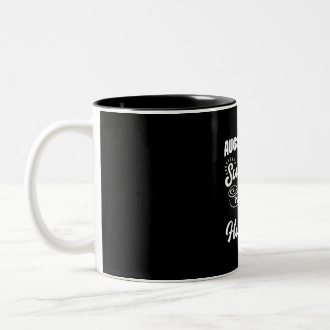 Caneca De Café Em Dois Tons Engraçado August Birthday Shirts Dons (Esquerda)