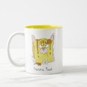 Caneca De Café Em Dois Tons Engraçado Bulldog Francês Cachorro Feliz Crianças