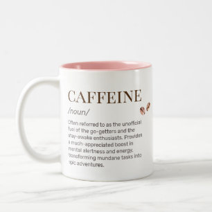 Caneca De Café Em Dois Tons Engraçado Caffeine Dictionary Definition Witty Cof