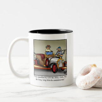 Caneca De Café Em Dois Tons Engraçado Carro vintage Humor Café Mug Presente