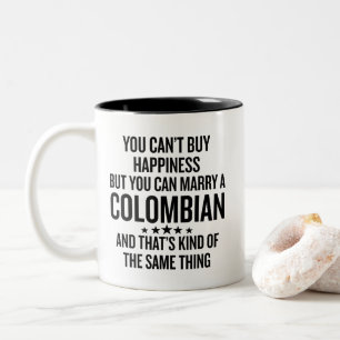 Caneca De Café Em Dois Tons Engraçado Casar com uma Colombiana