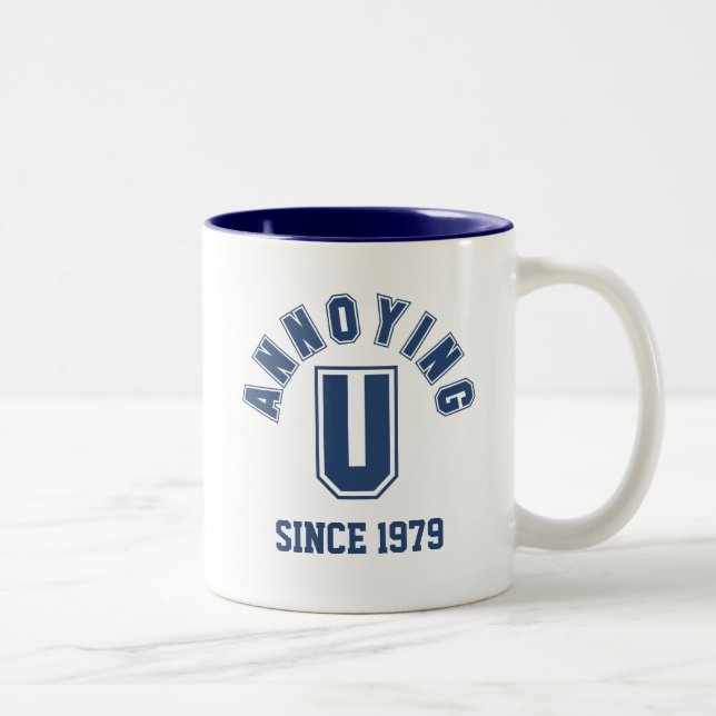 Caneca De Café Em Dois Tons Engraçado Chupa, Azul (Direita)