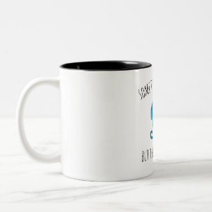 Caneca De Café Em Dois Tons Engraçado cita costume de água-viva azul