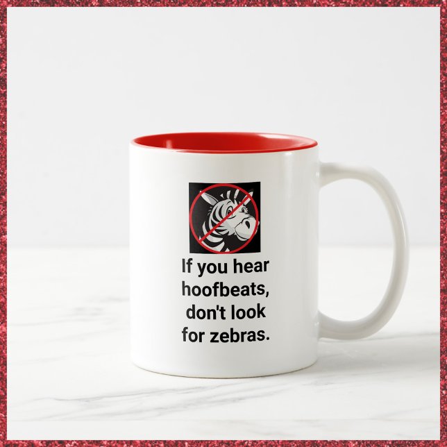 Caneca De Café Em Dois Tons Engraçado Cote Zebra Mug (Criador carregado)