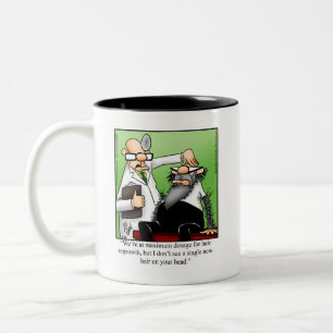 Caneca De Café Em Dois Tons Engraçado Crescimento do Cabelo Humor Mug