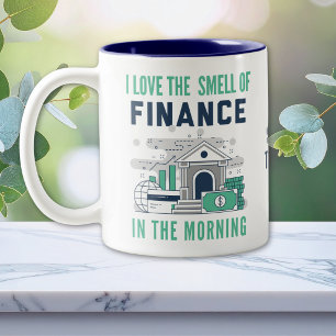 Caneca De Café Em Dois Tons Engraçado de finanças