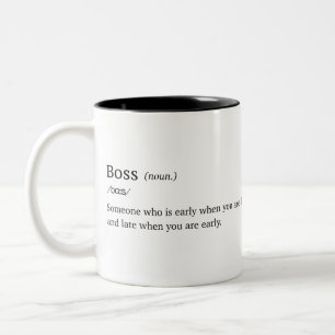 Caneca De Café Em Dois Tons Engraçado definição de chefe