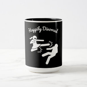 Caneca De Café Em Dois Tons Engraçado Divorce Simpatia Ofertas
