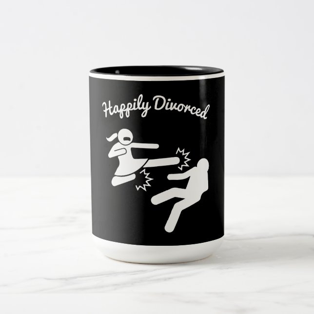 Caneca De Café Em Dois Tons Engraçado Divorce Simpatia Ofertas (Centro)
