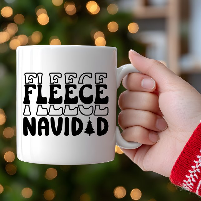 Caneca De Café Em Dois Tons Engraçado dizer Natal, citação de feriado) (Criador carregado)