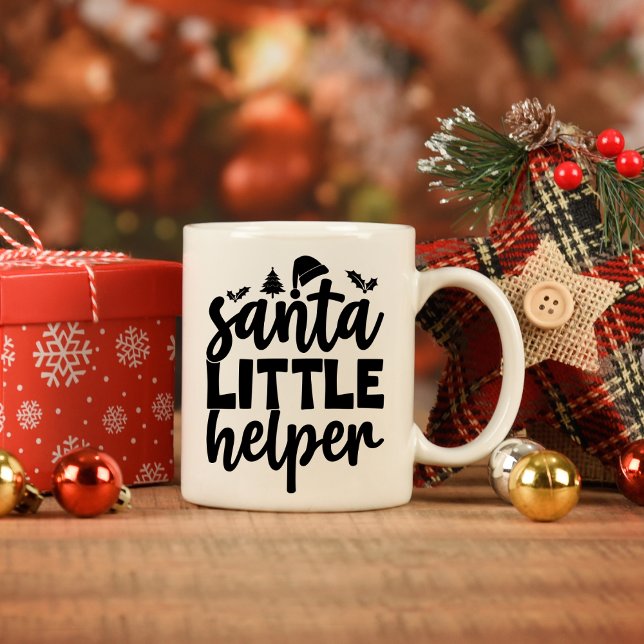 Caneca De Café Em Dois Tons Engraçado dizer Natal, citação de feriado) (Criador carregado)