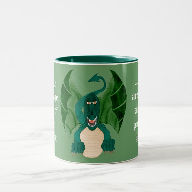 Caneca De Café Em Dois Tons Engraçado Dragon Mug (Centro)