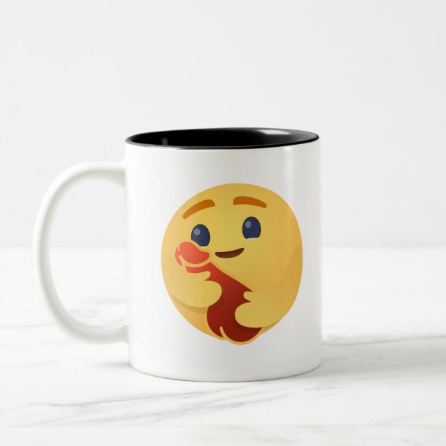 Caneca De Café Em Dois Tons Engraçado Emojis Facebook (Esquerda)