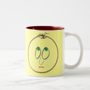 Caneca De Café Em Dois Tons Engraçado Enfrenta Mug