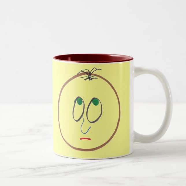 Caneca De Café Em Dois Tons Engraçado Enfrenta Mug (Direita)