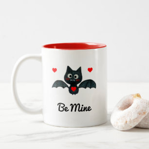Caneca De Café Em Dois Tons Engraçado Estou Louco Por Você Morcego do Dia dos 
