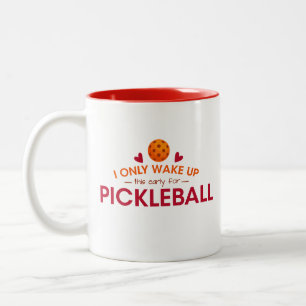 Caneca De Café Em Dois Tons Engraçado, eu só Acordar cedo para Pickleball