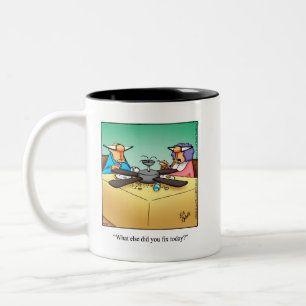 Caneca De Café Em Dois Tons Engraçado Faça você mesmo Humor Mug