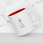Caneca De Café Em Dois Tons Engraçado Festa de Natal da Manhã de Natal do ELF<br><div class="desc">Engraçada caneca Holiday lendo Tão Elfin Cansada com um elfo minimalista. A simples design de tipografia faz disso um namorado na moda,  bonito,  presente para o marido ou um gagueiro para a manhã de Natal!</div>