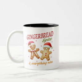 Caneca De Café Em Dois Tons Engraçado Gingerpão Natal