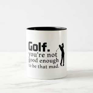 Caneca De Café Em Dois Tons Engraçado Golf Dizendo