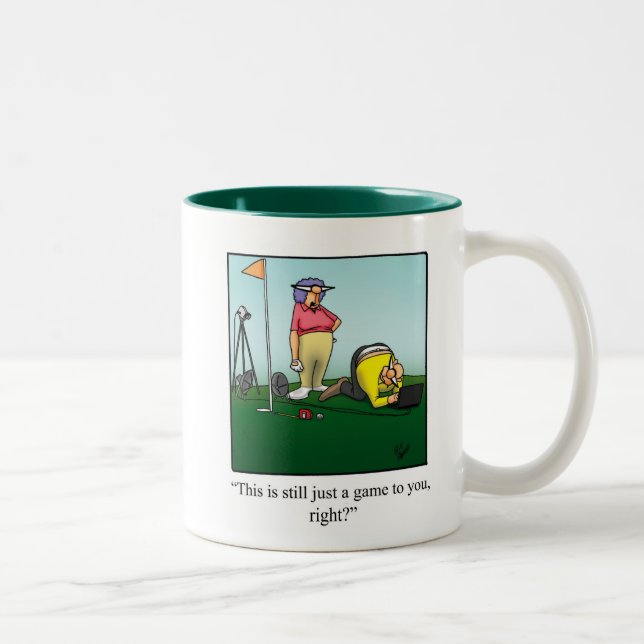 Caneca De Café Em Dois Tons Engraçado Golf Humor Mug (Direita)