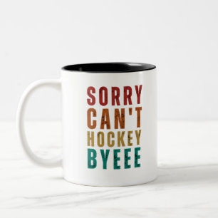 Caneca De Café Em Dois Tons Engraçado Hockey