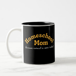 Caneca De Café Em Dois Tons Engraçado Homeschoaria Mãe Escolaridade