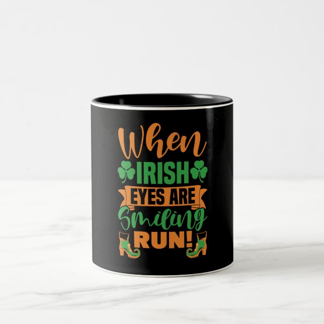 Caneca De Café Em Dois Tons Engraçado Irish Eyes Mug (Centro)