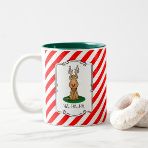 Caneca De Café Em Dois Tons Engraçado Jingle Este Cachorro Vermelho Nose