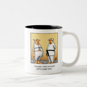 Caneca De Café Em Dois Tons Engraçado Karate Humor Mug Gift