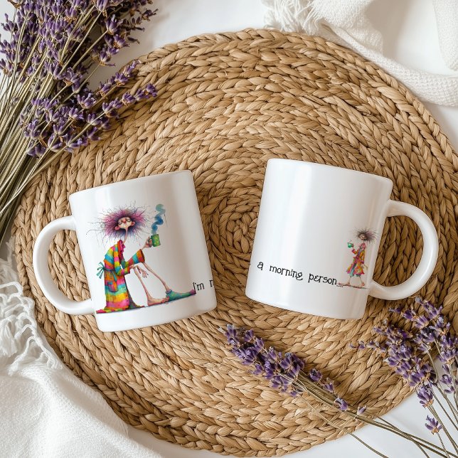 Caneca De Café Em Dois Tons Engraçado Manhã Café Mug (Criador carregado)