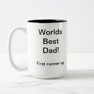 Caneca De Café Em Dois Tons Engraçado 'Melhor Pai do Mundo' Mug 2 tons preto