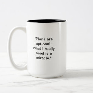 Caneca De Café Em Dois Tons Engraçado Miracle Mug Planos são humanos opciona