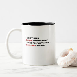 Caneca De Café Em Dois Tons Engraçado Não Preciso de Gerenciamento de Raiva