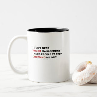 Caneca De Café Em Dois Tons Engraçado Não Preciso de Gerenciamento de Raiva