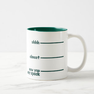 Caneca De Café Em Dois Tons Engraçado Novelty Mug- shhh, quase, agora você pod