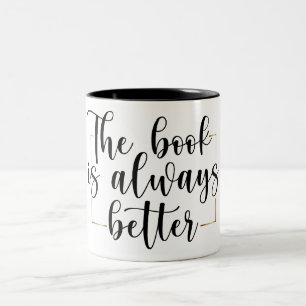 Caneca De Café Em Dois Tons Engraçado O Livro É Sempre Melhor Leitor