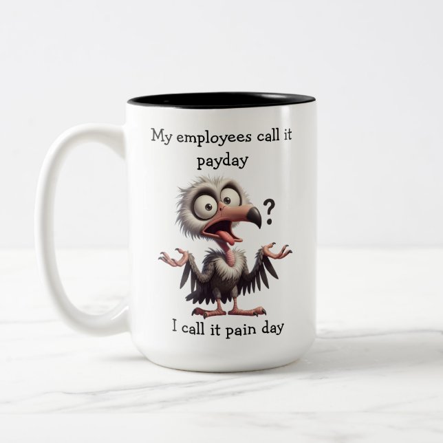 Caneca De Café Em Dois Tons Engraçado Office Payday Mug (Esquerda)
