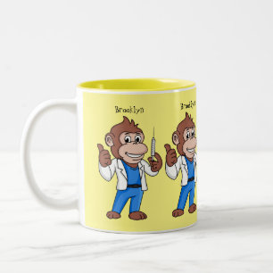 Caneca De Café Em Dois Tons Engraçado orangotango macaco