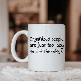 Caneca De Café Em Dois Tons Engraçado organizacional cita presentes sarcástico