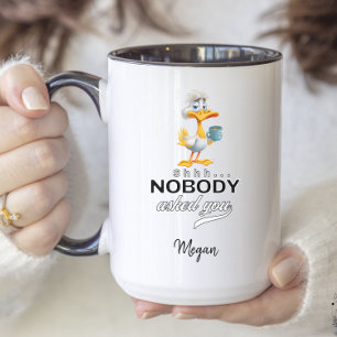 Caneca De Café Em Dois Tons Engraçado Pato Engraçado Humor Sarcástico Personal