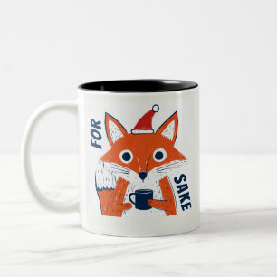 Caneca De Café Em Dois Tons Engraçado Pela Fox Sake