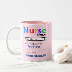 Caneca De Café Em Dois Tons Engraçado Personalizado Melhor Enfermeira Com Pre
