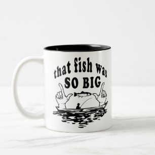 Caneca De Café Em Dois Tons Engraçado pescador de cômico