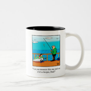 Caneca De Café Em Dois Tons Engraçado Pescar Humor Café Mug