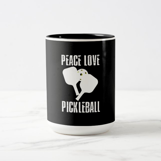 Caneca De Café Em Dois Tons Engraçado Pickleball (Centro)