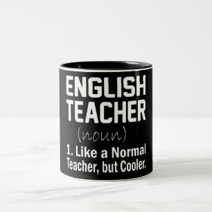 Caneca De Café Em Dois Tons Engraçado professor de inglês